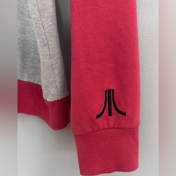 Junk Food Blast Off Missile Command Retro Raglan Sweatshirt Gray Red M Gamer - Picture 5 of 6